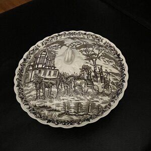 Transfer ware Brown Ironstone Casserole Bowl